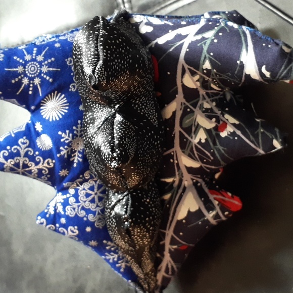 8"x9" Stuffed Various Fabrics Tree. - Picture 3 of 3